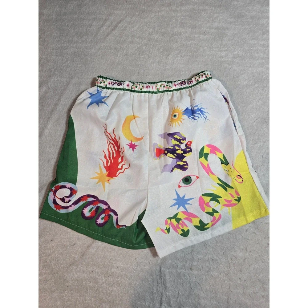 Endless Moon Women Celestial Mythical Print Shirt and Shorts Set Small NEW